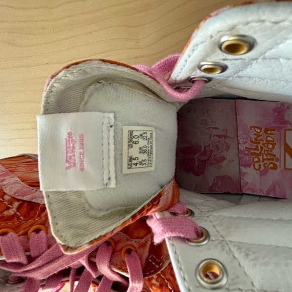 VANS Sk8-Hi 38 DX x Collina Strada Womens Shoes Orange Pink - Picture 3 of 8